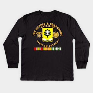 1st Supply and Transport Battalion -  Vietnam Vet w Br w VN SVC Kids Long Sleeve T-Shirt